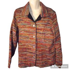 Coldwater Creek textured Tweed button down jacket